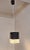 Plastic Vintage Ceiling Lamp with Square Black Opaque Plastic Shade with Transparent Patterned Acrylic , 1970s For Sale - Image 7 of 7