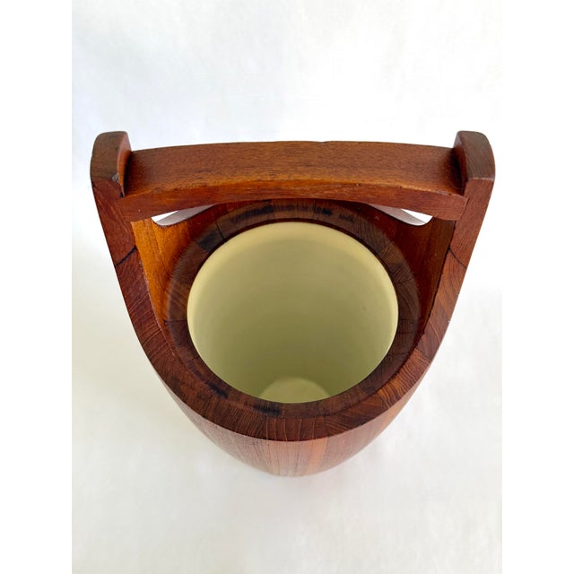 Brown 1950s Early Dansk “Congo” Teak Ice Bucket / Champagne Cooler, Jens Quistgaard For Sale - Image 8 of 12