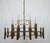 Massive Vintage Gold & Chrome Gaetano Scolari Chandelier 21 Light Chandelier For Sale - Image 10 of 13