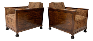Pair of 1920's Swedish Grace Lounge Chairs
