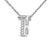 10K White Gold Diamond Accent "T" Initial Bubble Pendant Necklace For Sale - Image 4 of 5