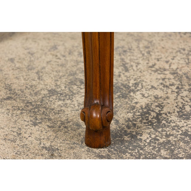 French Louis XV Style Maple Dining Chairs in Brown Leather - Set of 6 For Sale - Image 14 of 18