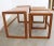 1960s Set of 3 Mid-Century Danish Modern Arne Hovmand-Olsen Mogens Kold Teak Nesting Tables For Sale - Image 5 of 12
