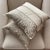 Contemporary 2000s Cream Damask Pattern Pillows - a Pair For Sale - Image 3 of 6