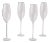 Siren Beverageware Clear Champagne Flute - Set of 4 For Sale