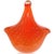 Murano Vintage Barbini Murano Persimmon Orange Gold Flecks Italian Art Glass Mid Century Flower Basket Vase For Sale - Image 4 of 7