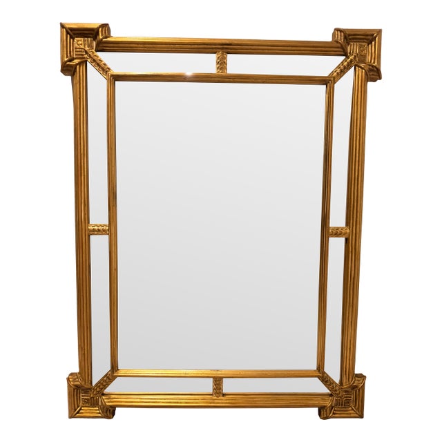 Carvers’ Guild “Quatrain” Mirror – 34” X 43” – Italian Gold Leaf – 1990 For Sale