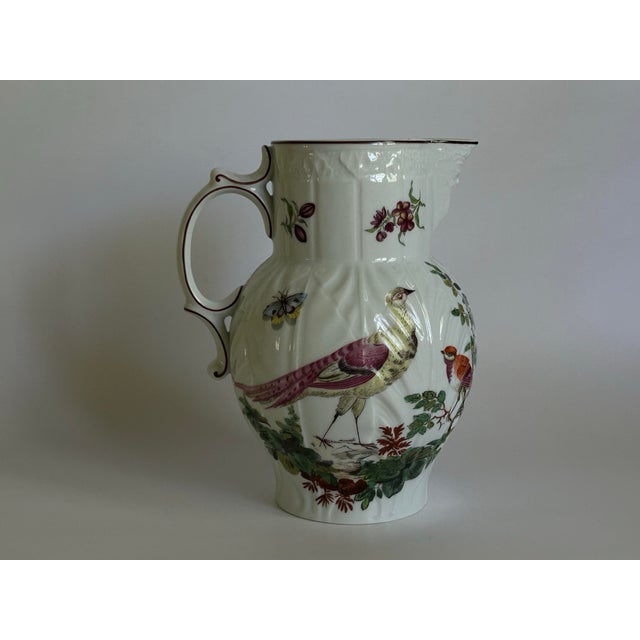 Traditional 1990s Mottahedeh Williamsburg Chelsea Bird Porcelain Pitcher by Vista Alegre, Portugal For Sale - Image 3 of 12