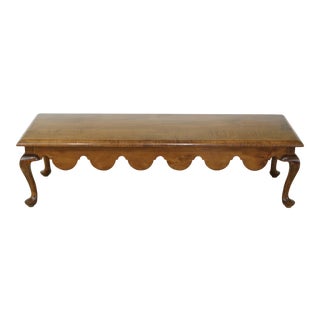 Tiger Maple Bench Made Queen Anne Coffee Table or Bench For Sale
