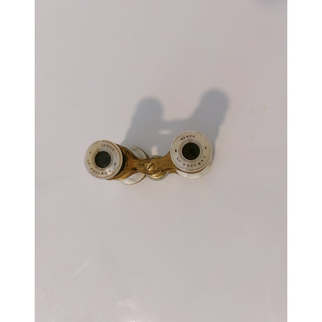 Early 20th Century Lemaire Paris Mother of Pearl and Brass Opera Glasses For Sale - Image 10 of 12