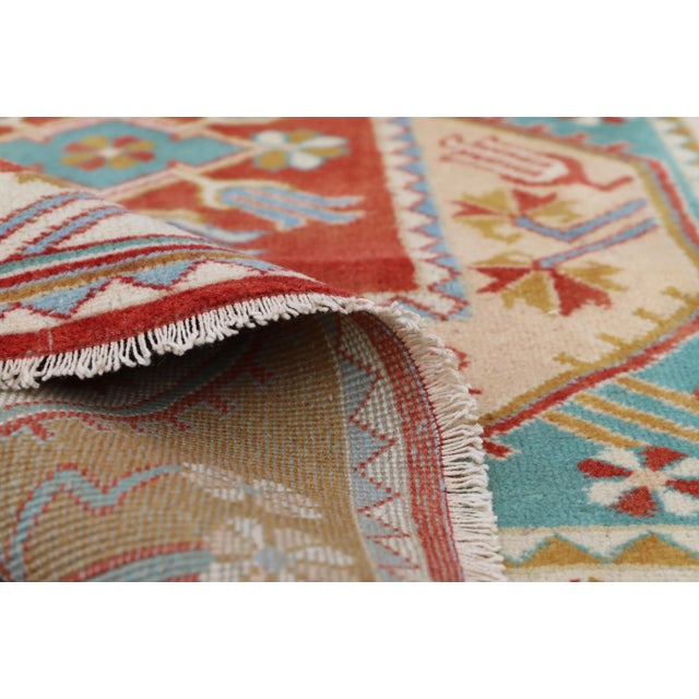1970s Boho Style Handmade Cream Milas Area Rug For Sale - Image 9 of 12