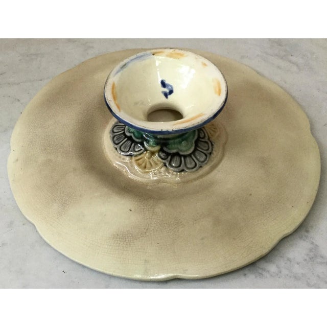 Late 19th Century Belgium Majolica Cake Stand For Sale In Austin - Image 6 of 7