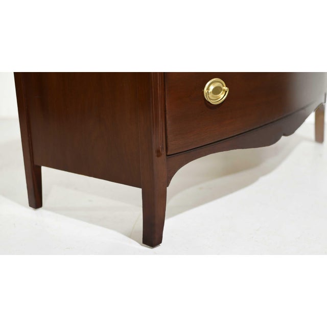 Wood Mid Century Federal Style Mahogany Curve Front Chest For Sale - Image 7 of 14