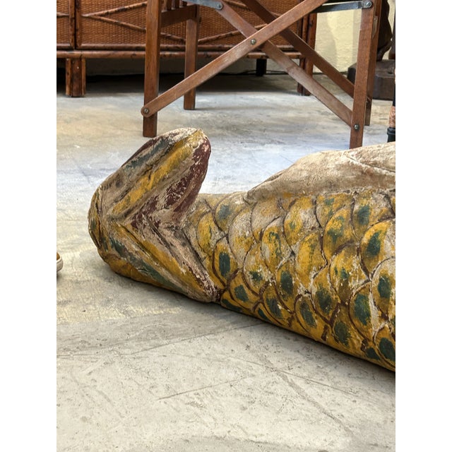 Antique Carved Wood Mermaid Sculpture. For Sale - Image 12 of 12