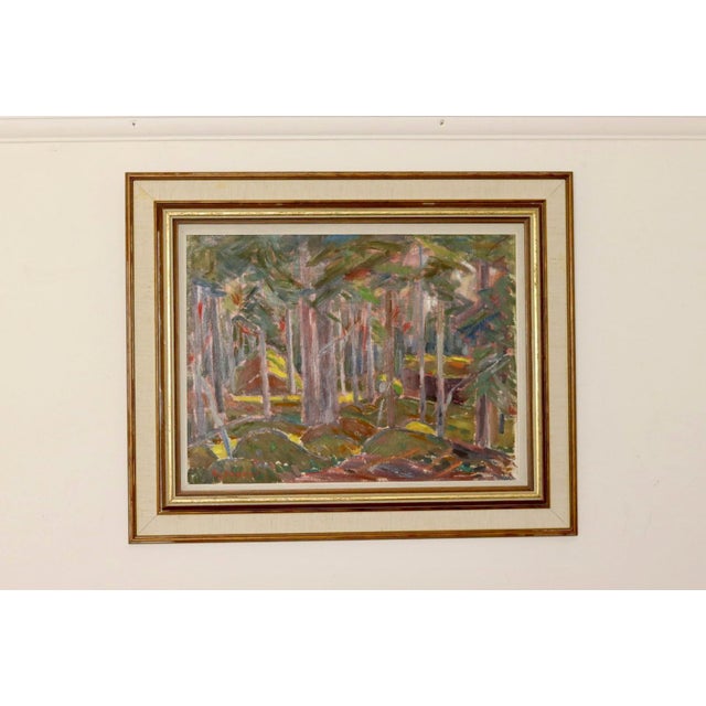 S. Toqvist, Forest, 1960s, Oil on Panel, Framed For Sale - Image 5 of 11