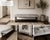 Bespoke Cut Velvet Gray Ottoman Bench With Architectural Metal Base For Sale In Chicago - Image 6 of 6