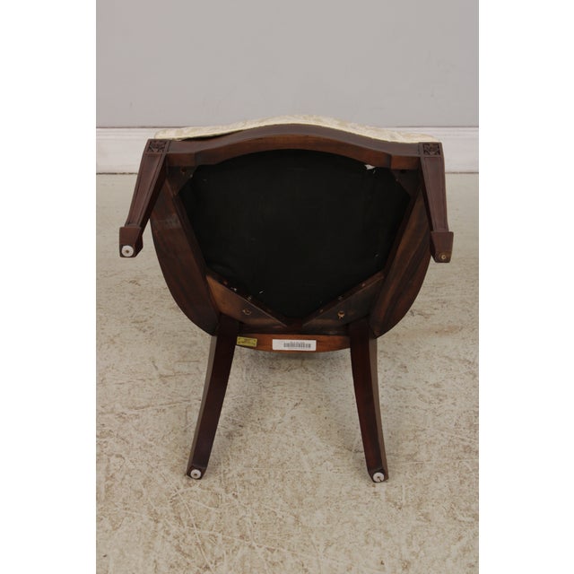 Set of 6 Maitland Smith Shield Back Mahogany Dining Chairs For Sale - Image 16 of 18