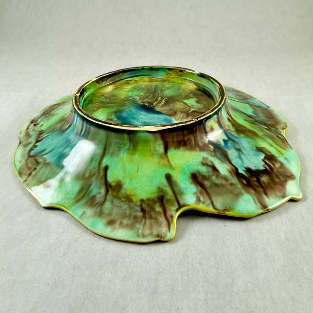 Ceramic Majolica Strawberry Leaf Dessert Tray by Samuel Alcock, England, 1850 For Sale - Image 7 of 10