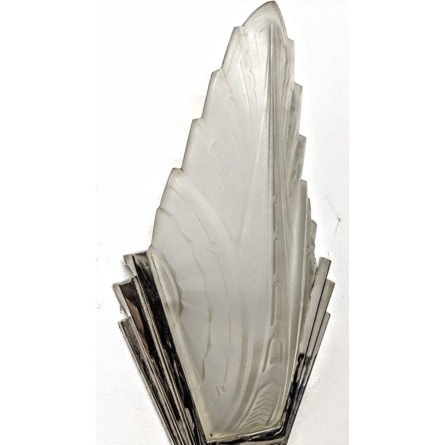 Art Deco French Art Deco Wall Sconces Signed by Hanots - a Pair For Sale - Image 3 of 8