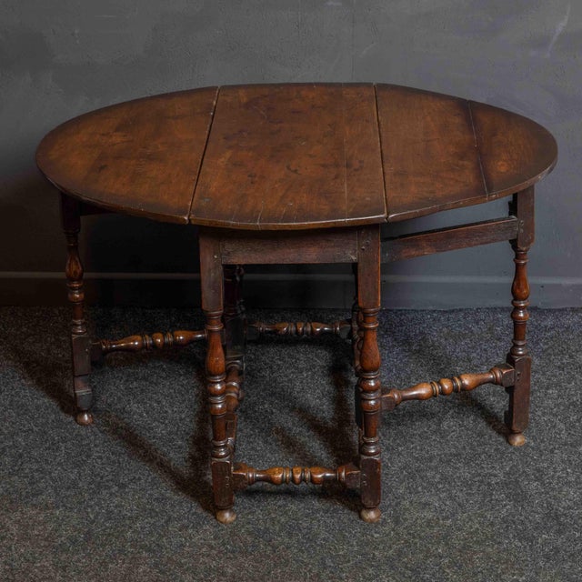 Red Walnut Gateleg Table For Sale - Image 3 of 7