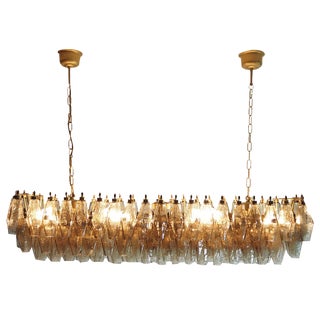 Murano Poliedri Chandelier with 138 Smoked Glasses, 1990s For Sale