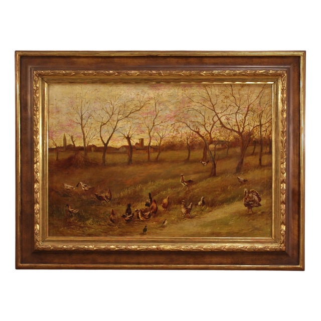 Italian Artist, Bucolic Landscape, 20th Century, Oil on Canvas, Framed For Sale