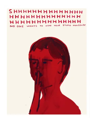 SHHH Print by David Shrigley