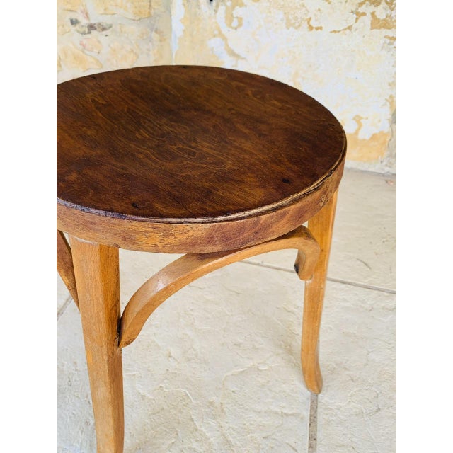 Vintage Bentwood Stool from Baumann, 1950s For Sale - Image 16 of 18