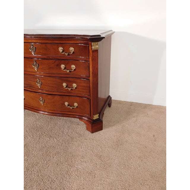 Wood Vintage Craftique Furniture Mahogany 4 Drawer Fancy Chippendale Chest Dresser For Sale - Image 7 of 18