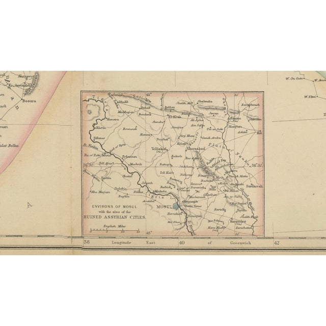 Mid 19th Century Antique Map of Turkey in Asia, 1860s For Sale - Image 5 of 13