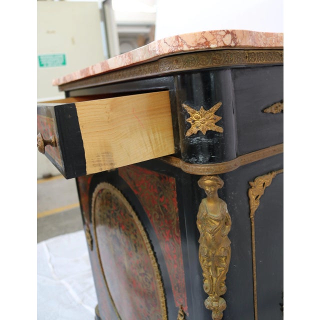 Napoleon III Style Boulle Cabinet, 1980s For Sale - Image 3 of 11