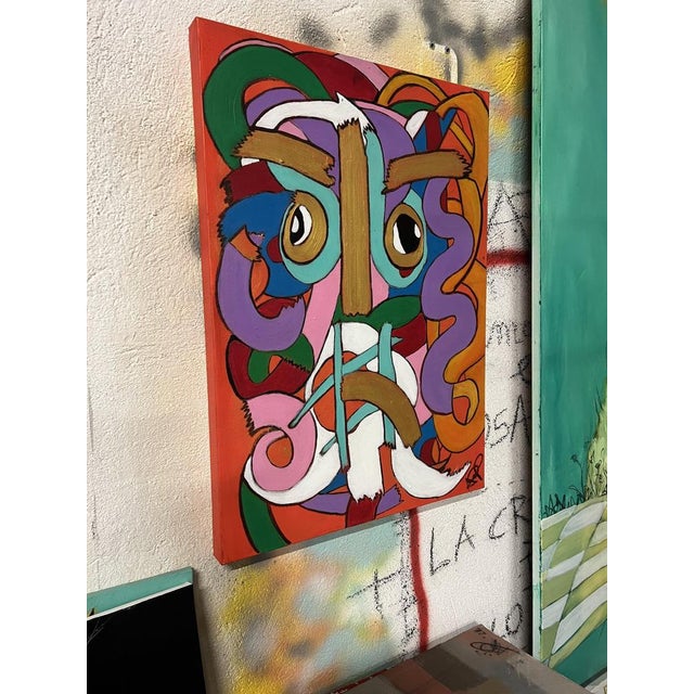 Early 21st Century ArpVerdeacqua, My Colorful Thoughts, Acrylic on Canvas For Sale - Image 5 of 6