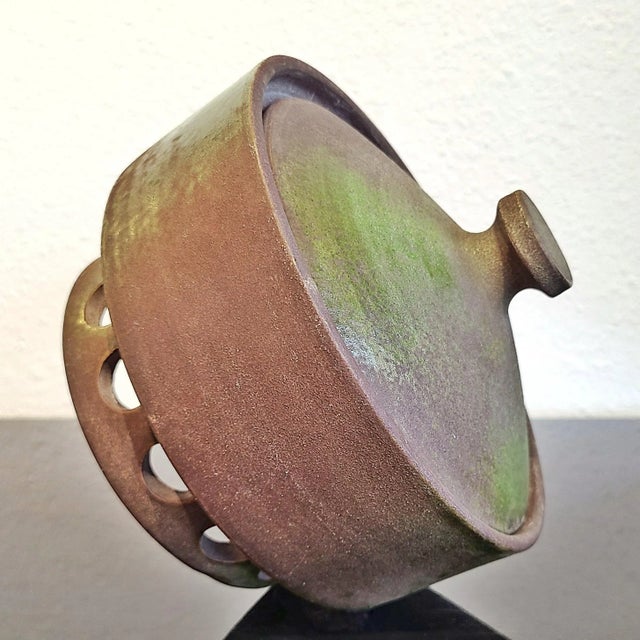 Ceramic Green 'Etruscan' Covered Box by Aldo Londi for Bitossi For Sale - Image 7 of 11