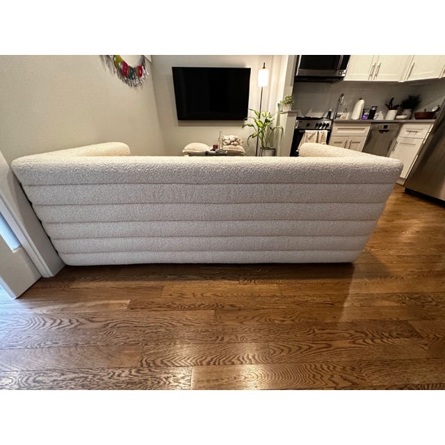 CB2 Boucle Upholstered Strato Sofa Chairish