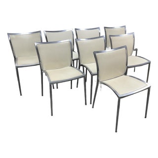 Roberto Barbieri for Zanotta Zilli Stacking Chairs, Set of Eight For Sale