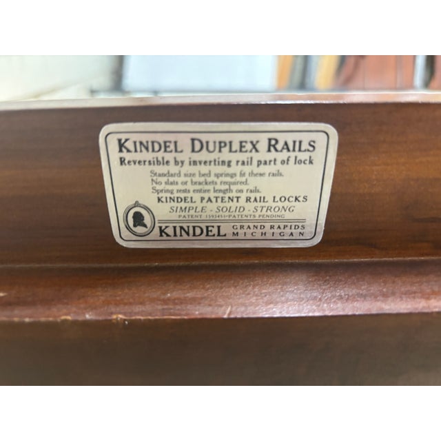 Wood Vintage Kindel Twin Size Sleigh Bed For Sale - Image 7 of 10