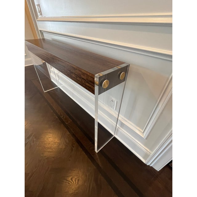 John Richard Aristar Console in Smoked Eucalyptus For Sale In New York - Image 6 of 11