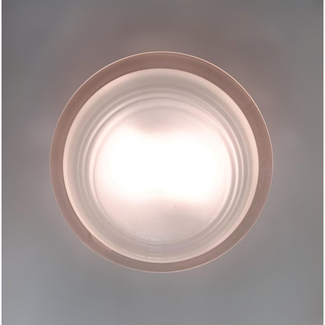 Glass 1960s Milky White Murano Flush Mount For Sale - Image 7 of 8