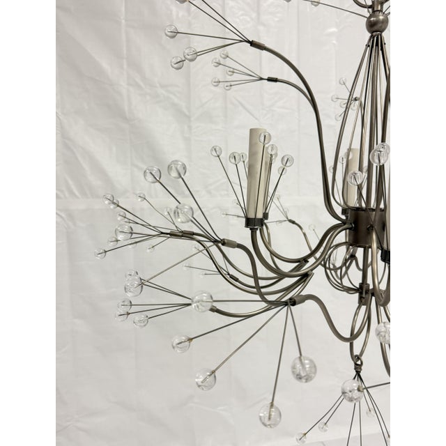 "Splashing Water 37" Chandelier in Pewter & Acrylic by Remains Lighting For Sale - Image 13 of 18