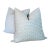 Galbraith & Paul Tusk Pillows in Blue and Green- Pair 22" For Sale