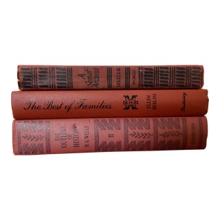 Vintage Red Bundle of Books - Set of 3 For Sale