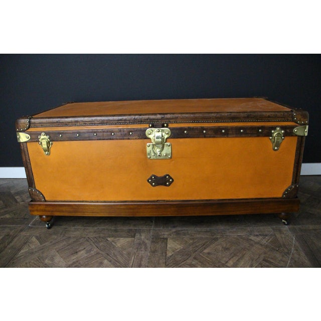Vintage Orange Trunk from Louis Vuitton, 1905 For Sale - Image 3 of 18