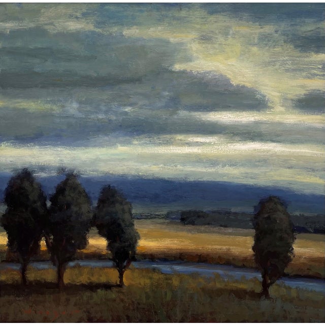 Shadows Across the Land by Seth Winegar | Oil Painting of a landscape with trees and clouds For Sale