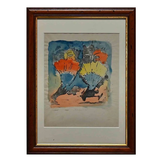Mino Maccari, Magic Creatures, Original Lithograph, Mid 20th-Century, Framed For Sale