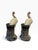 Ceramic Early 20th Century Chinese Export Majolica Style Crane Spill Vases - A Pair For Sale - Image 7 of 7
