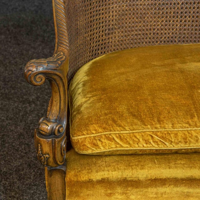 Wood William and Mary Style Walnut Sofa, 1920s For Sale - Image 7 of 14