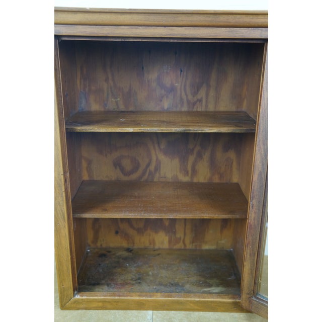 Early 20th Century Antique Victorian Oak Apothecary Medicine Curio Display Cabinet Cupboard 23" For Sale - Image 5 of 18
