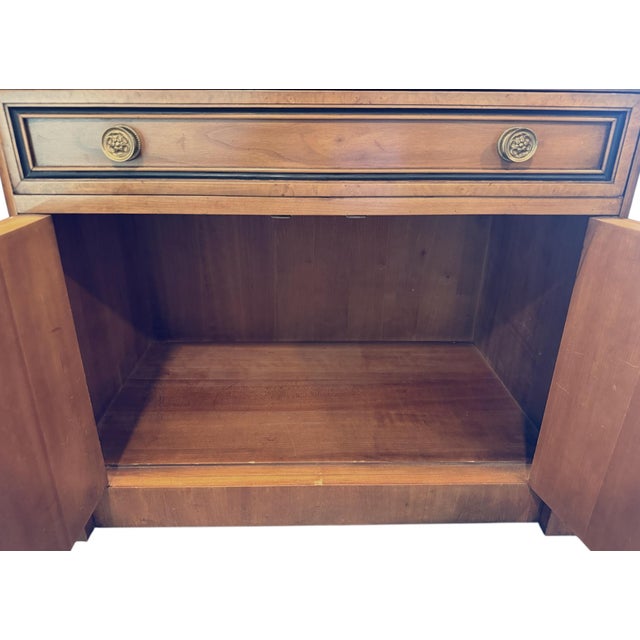 Wood Mid 20th Century Biedermeier Style Bedside or Side Table With Neoclassical Accents For Sale - Image 7 of 10