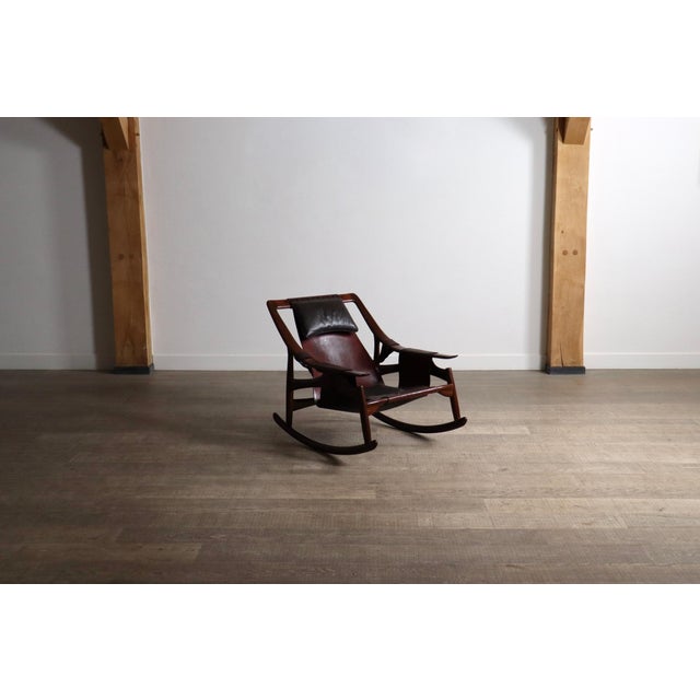 Set of Rocking Chair and Ottoman from Liceu de Artes e Ofícios, Brazil, 1960s For Sale - Image 4 of 18