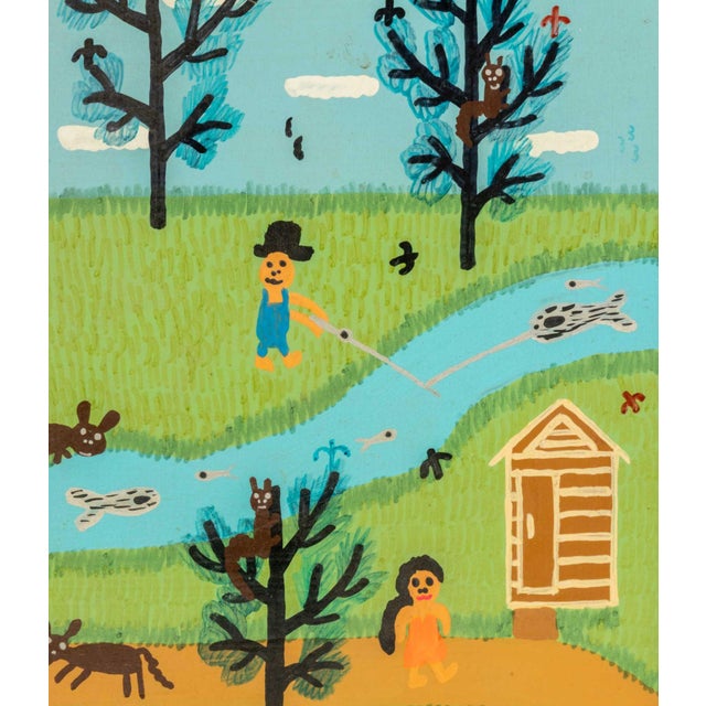 Folk Art Roy Finster "Cabin by the Stream", 1993 For Sale - Image 3 of 8